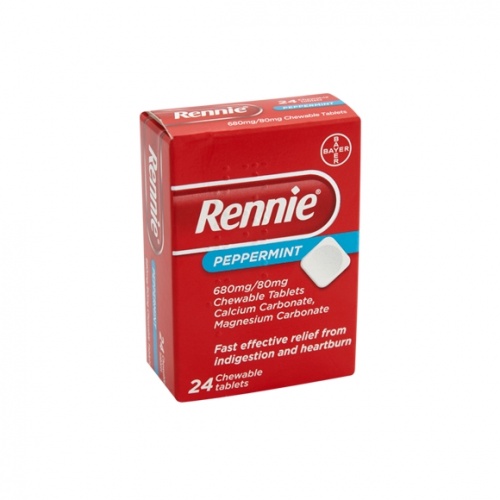 Rennie Peppermint 680mg/80mg Chewable Tablets